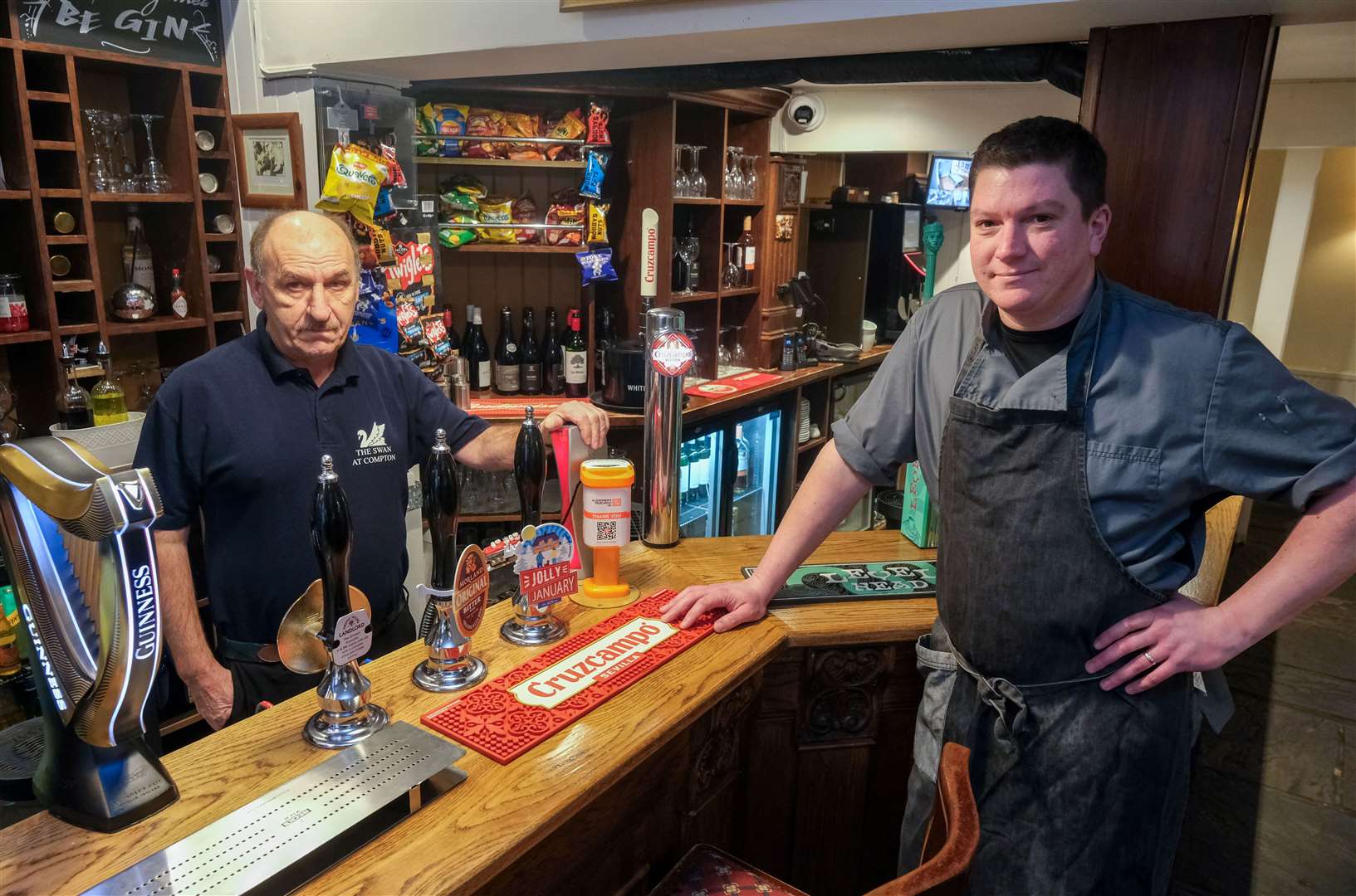 Pub landlord, Kenny Shaw, and chef, Rob Wisbey