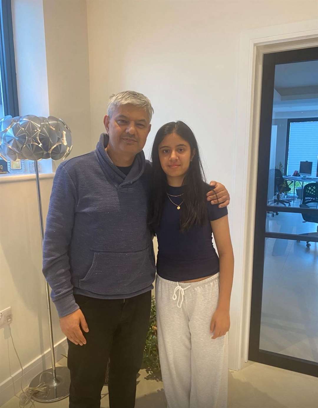 Yogesh Jethani with his daughter Kyra (Handout/PA)