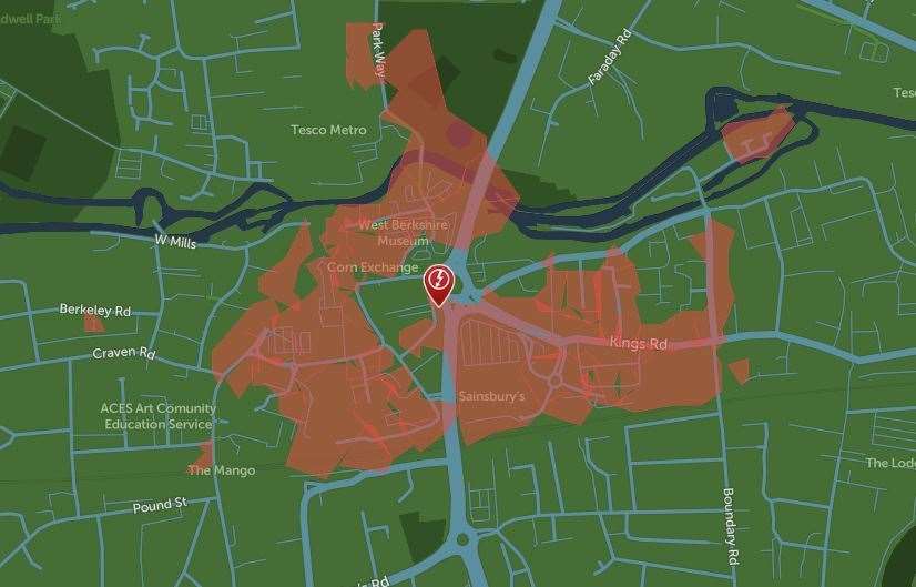 A map detailing the affected areas. Picture: SSEN