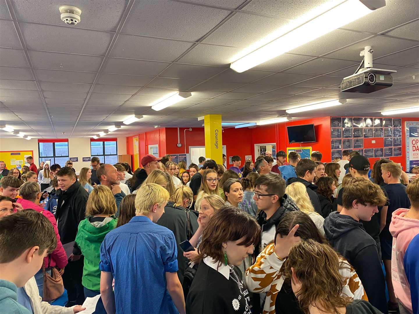Students at The Downs School celebrating their GCSE results (58882132)