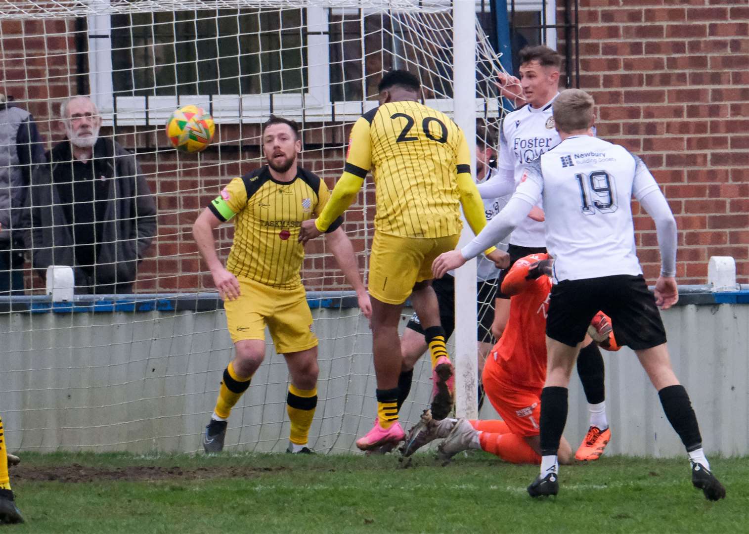 Ricardo German heads home the game’s only goal in the 21st minute
