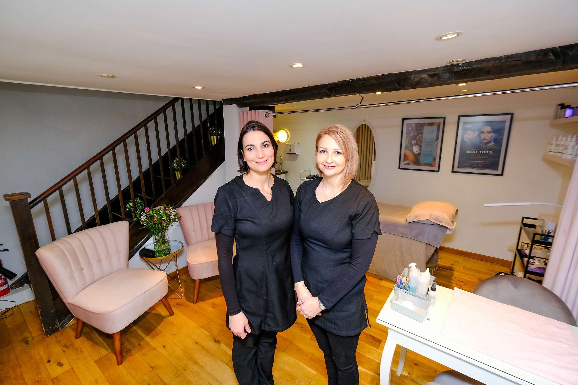 Valeria Davino, left, and Andrea King in their new salon in Saddlers Court, Newbury