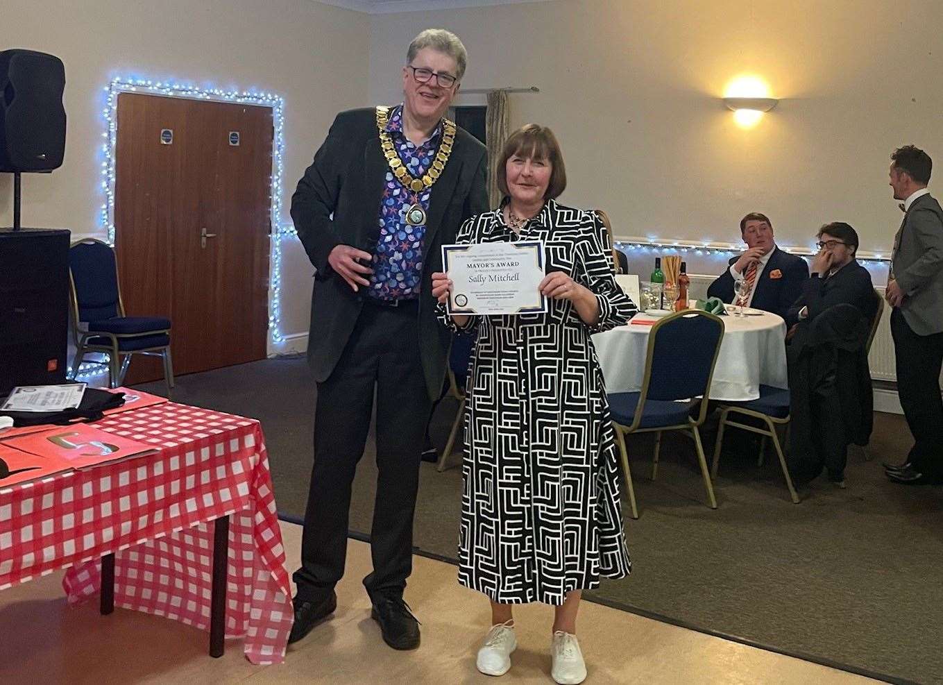 Sally Mitchell with mayor of Thatcham Mark Lillycrop, picture: TTC