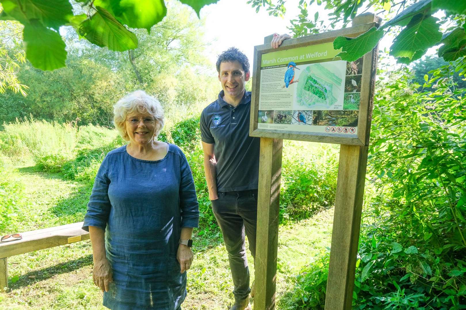 Chair of Welford Parish Council Martyne Ellard with councillor Henry Burgoyne-Probyn