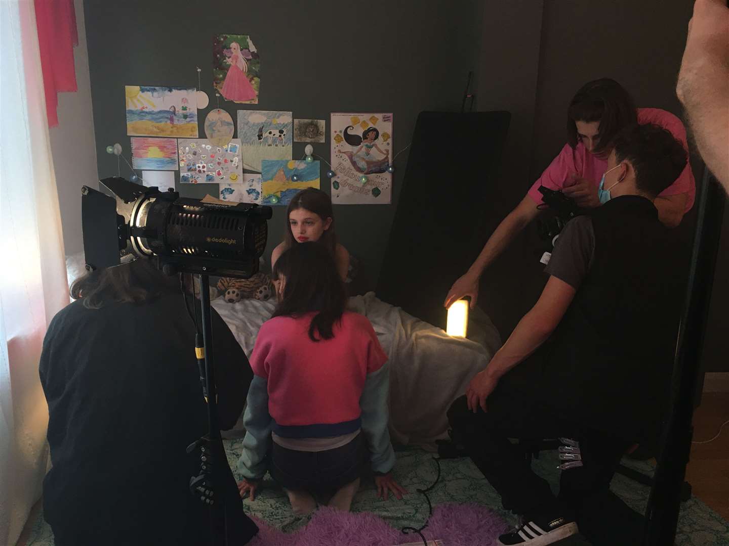 Sophie Ainsworth during filming