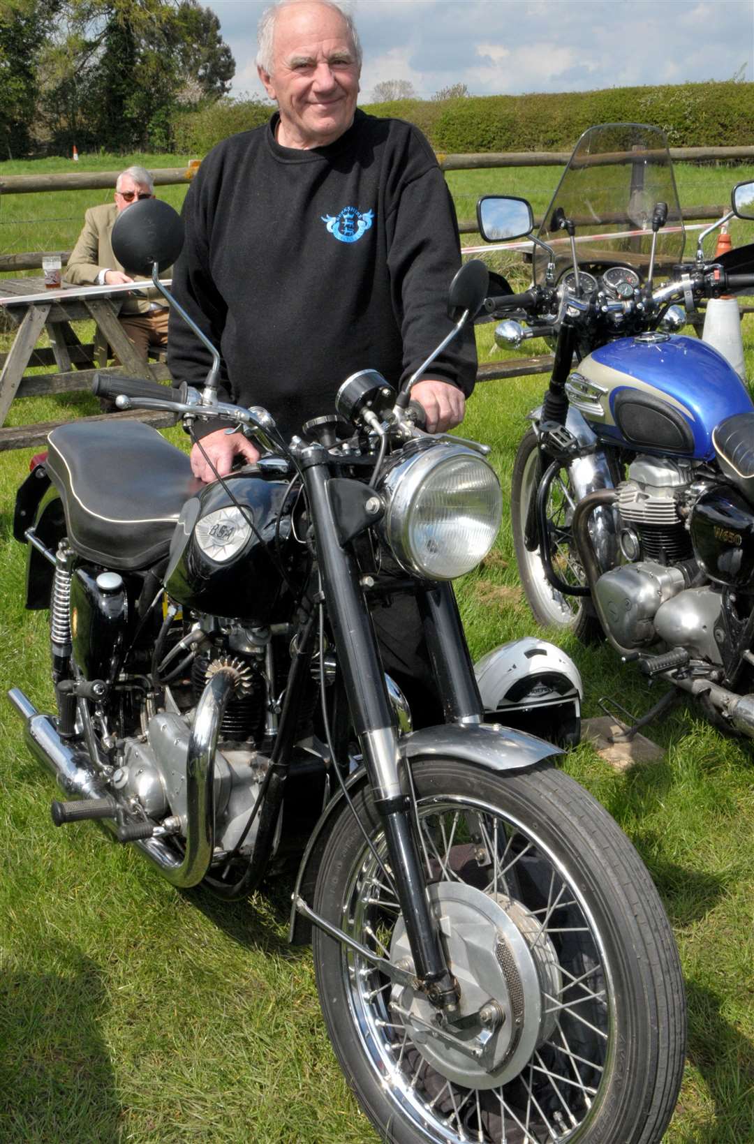 Keith Wren 1961 BSA A10 frame, picture Geoff Fletcher