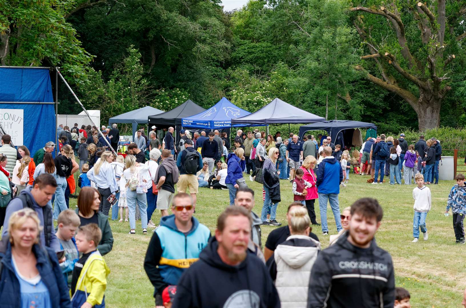 Crowds browsing the various local stalls on offer