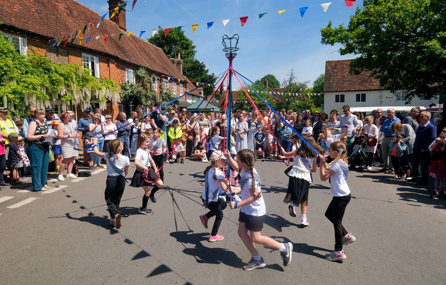 Maypole dancing at last year’s Yattendon & Frilsham Fete