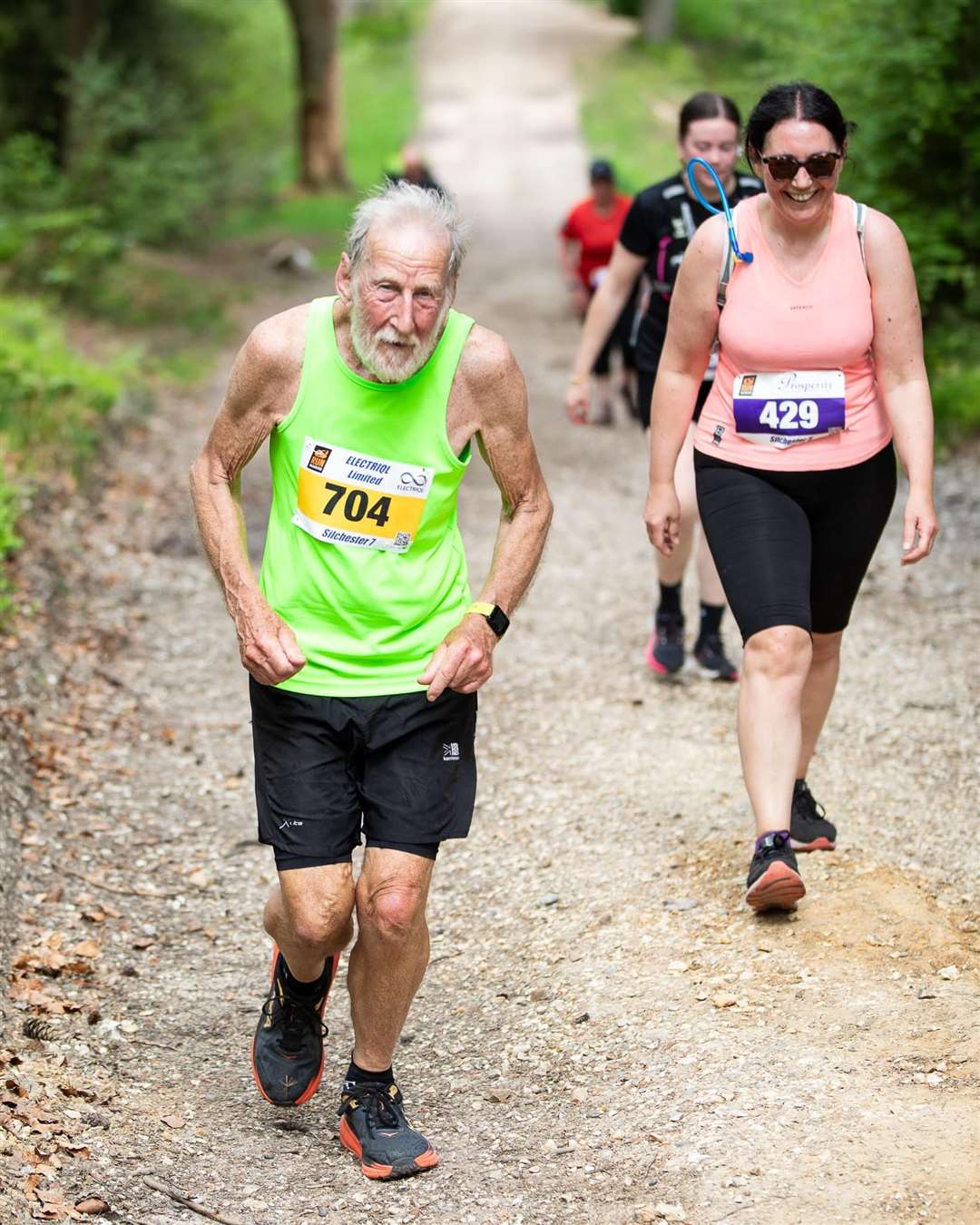 Ambrose Scott-Moncrief, 78, completed the seven mile course in an impressive 1hr 10 mins.