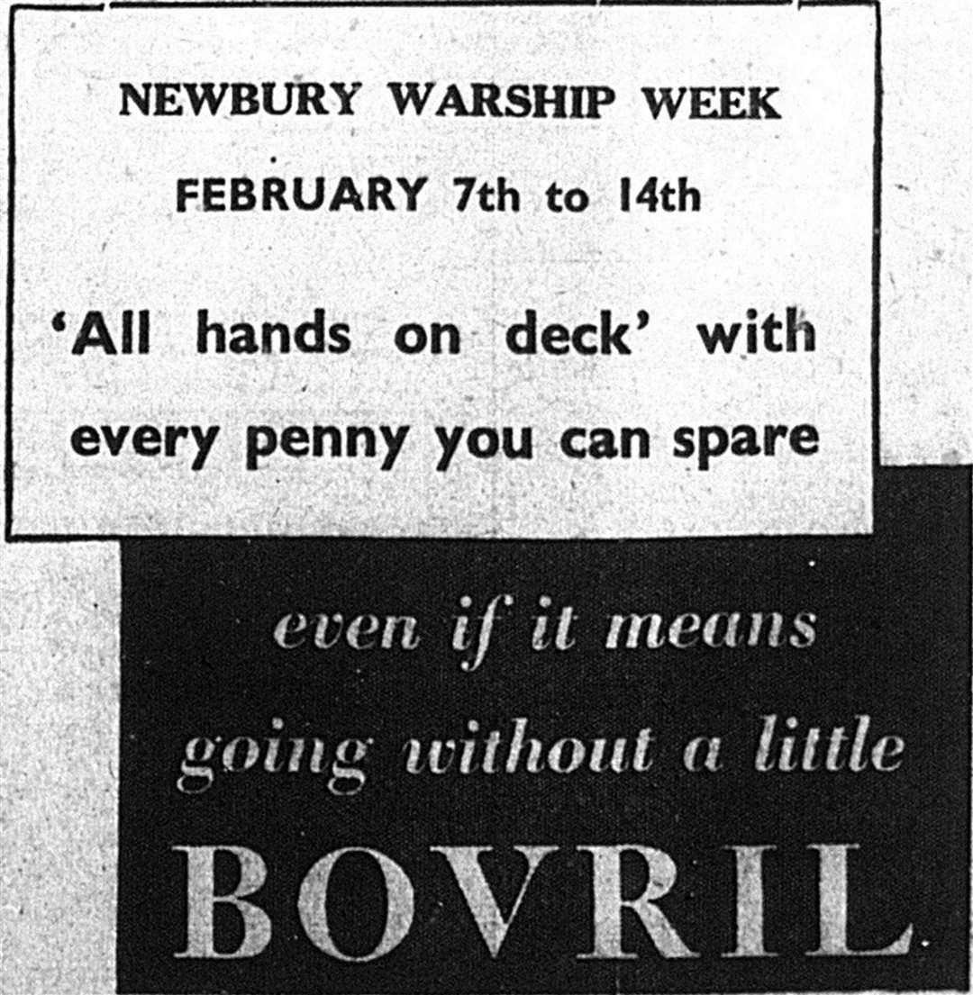 Newbury Weekly News promotion for Warship Week