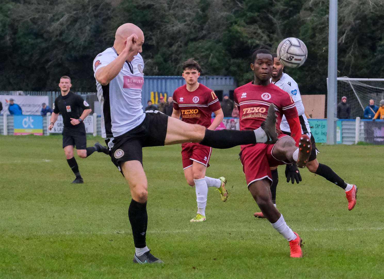 Keith Emmerson clears the ball from danger