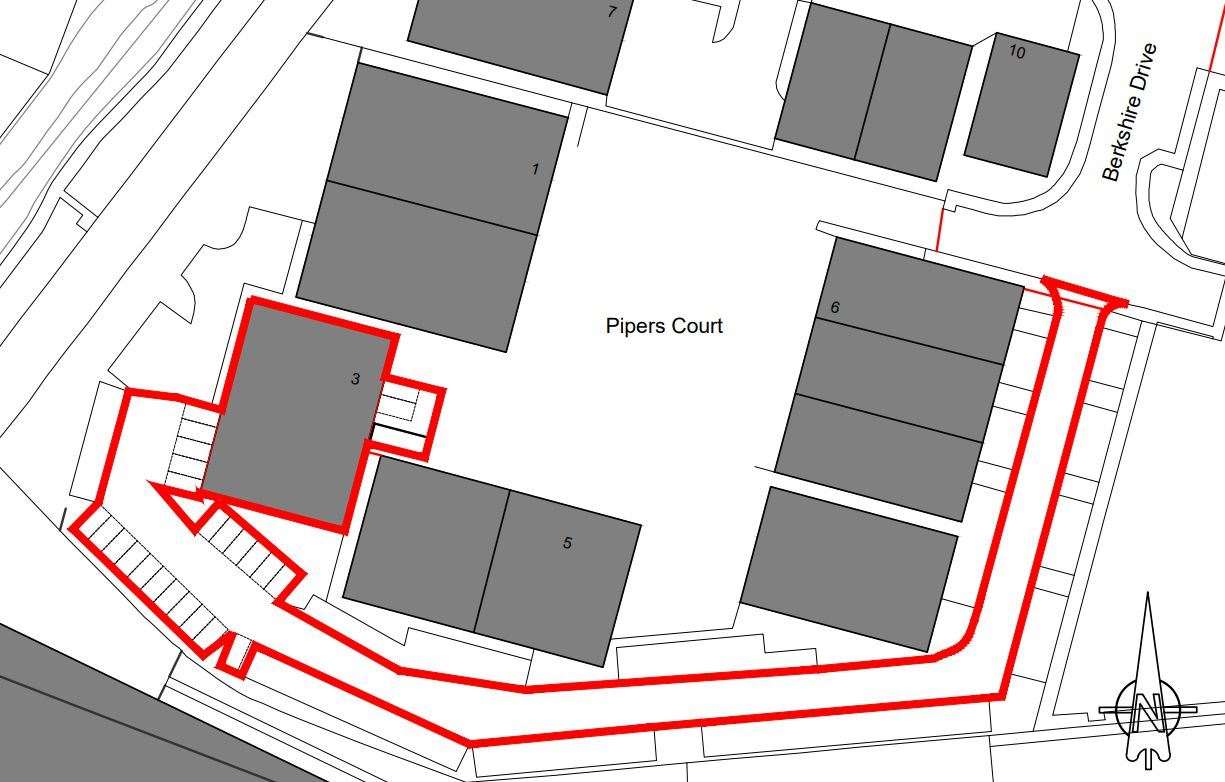 Unit 3 (Pipers Court, Berkshire Drive) is much larger than the applicant’s existing unit