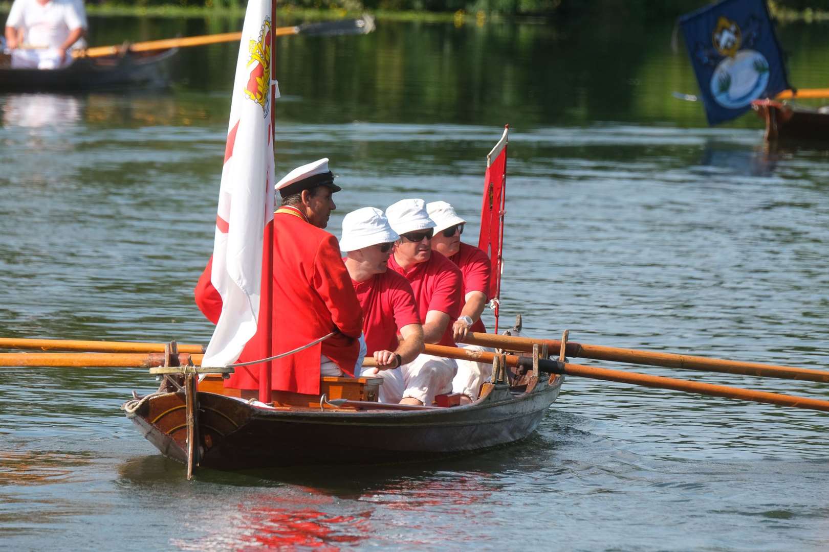 Swan Upping on the River Thames near Goring .Ref: 30-0121. (49492709)