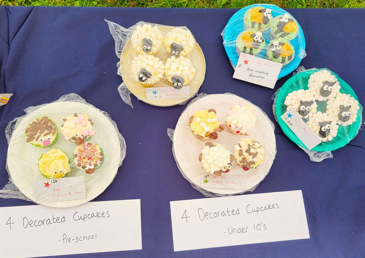 Cakes decorated by schoolchildren. Credit: Sarah Spink