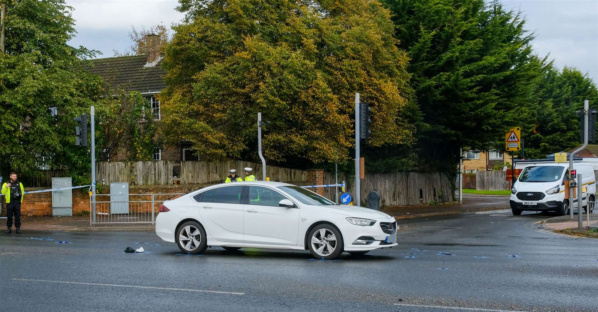 Car crash on A4 in Newbury