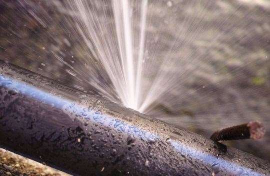 Water leak. Stock image
