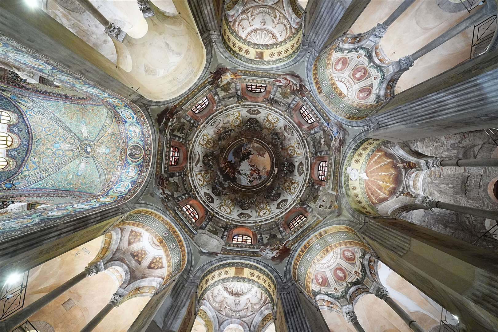 A view inside the Basilica di San Vitale (Aaron Chown/PA)