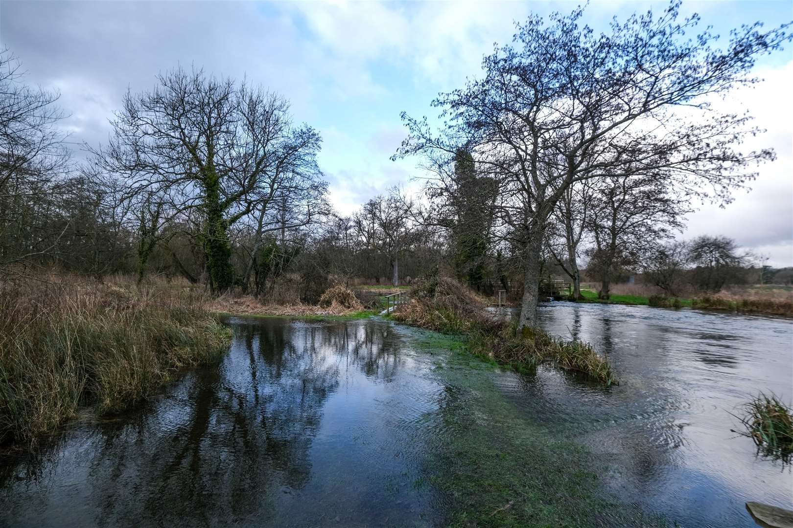 River keeper Nick Richards had to wait for the waters to recede before tidying up