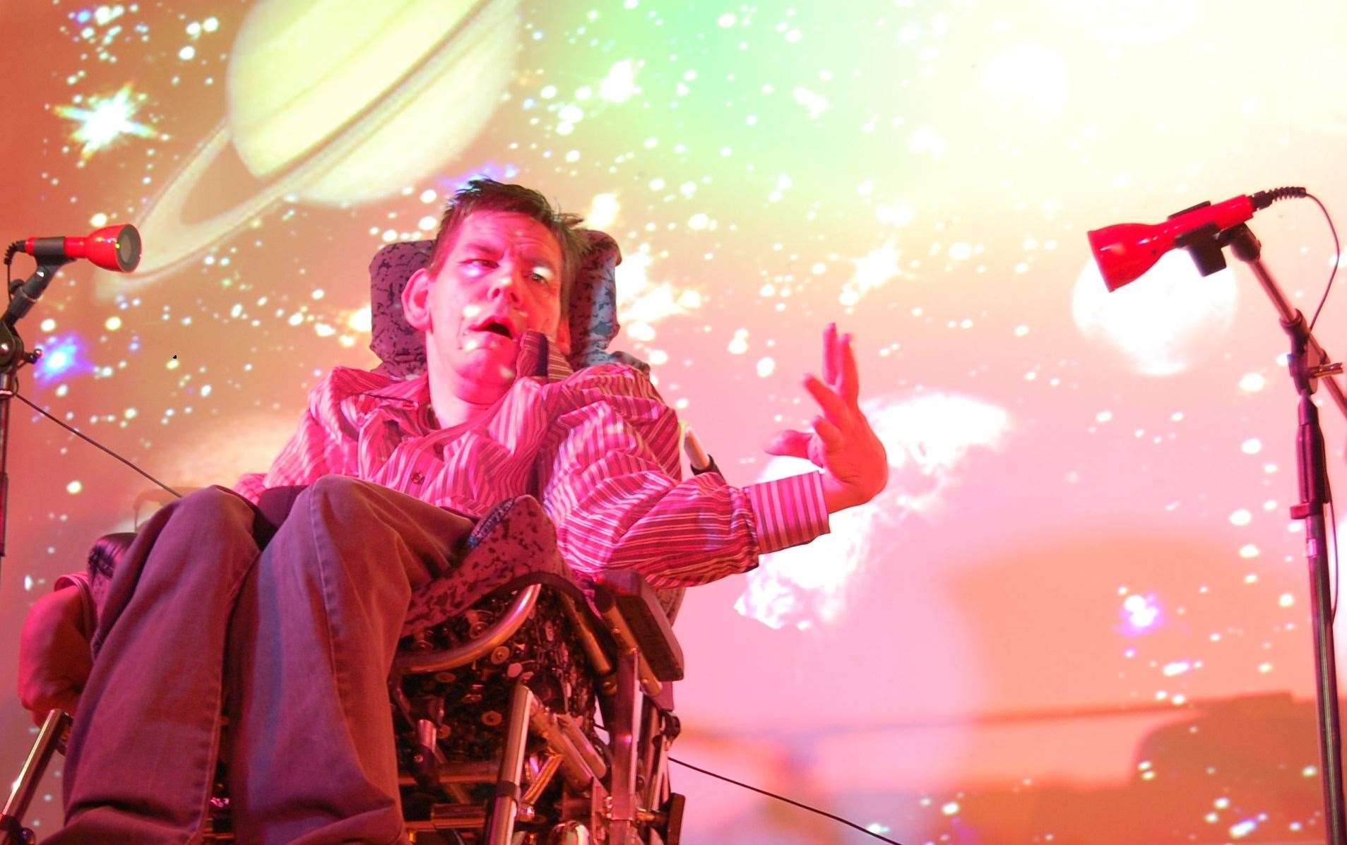 Participant using the soundbeam