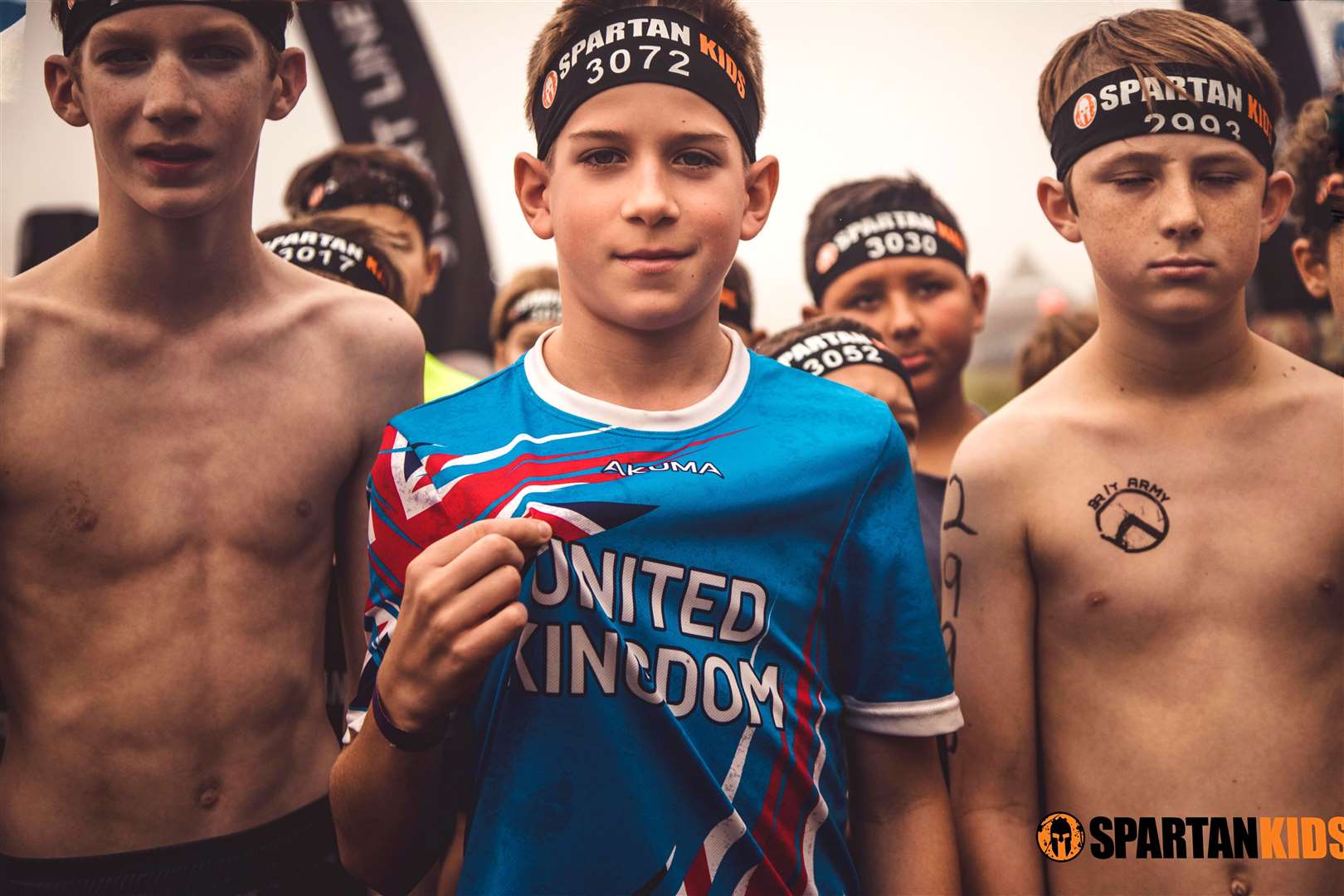 Josh Ladds (centre) with his game face on pre-race
