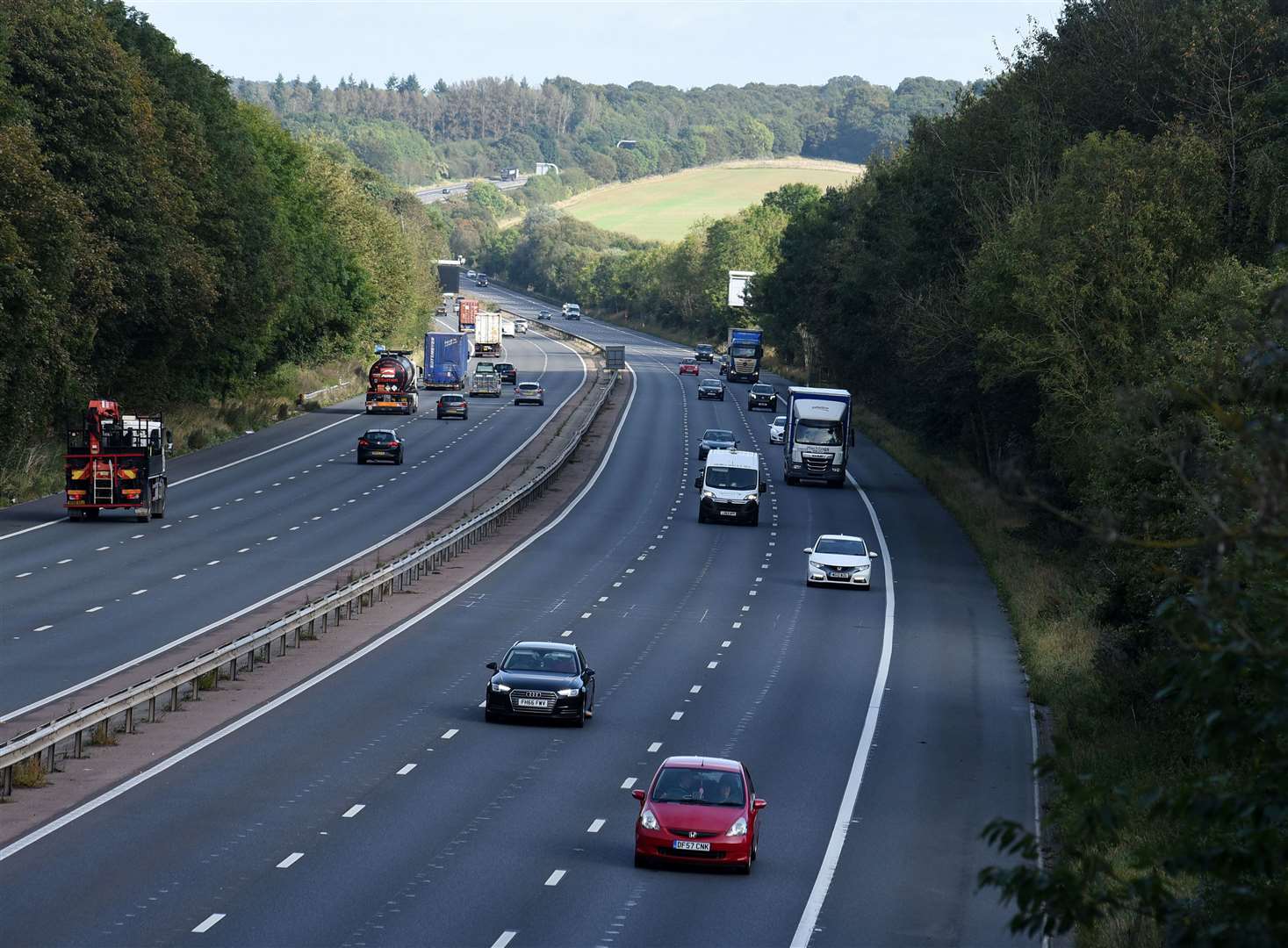 Two lanes are closed eastbound on the M4