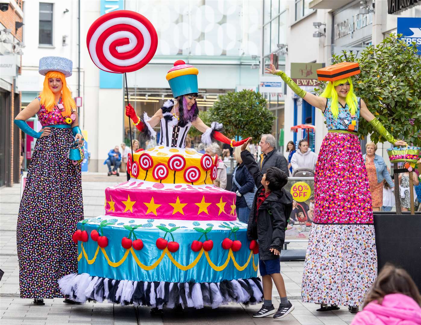 Liquorice All Sorts, complete with giant sweet-themed headpieces
