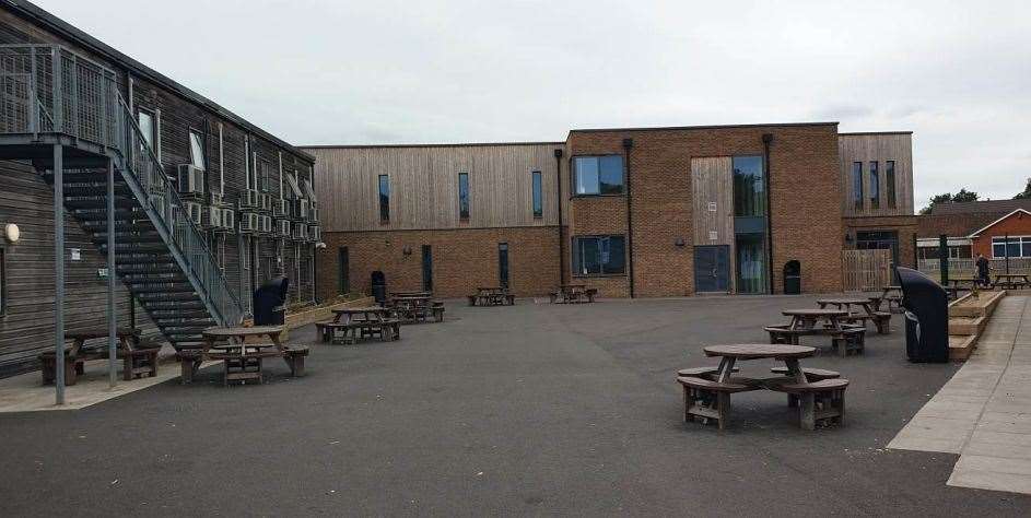 Existing outdoor area for pupils at The Willink School
