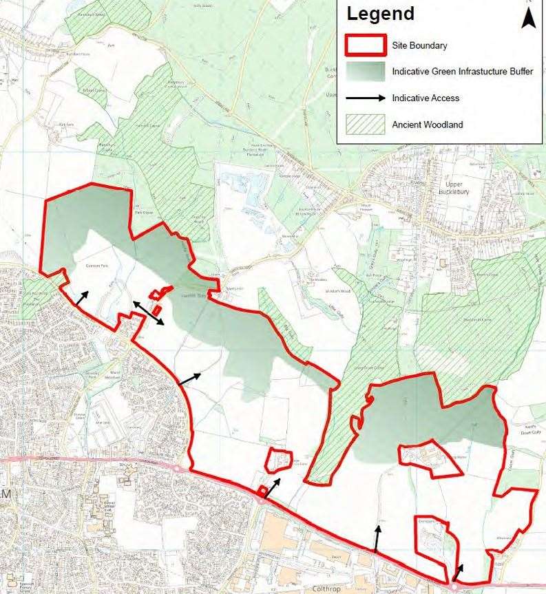Site of proposed 2,500 homes in North East Thatcham