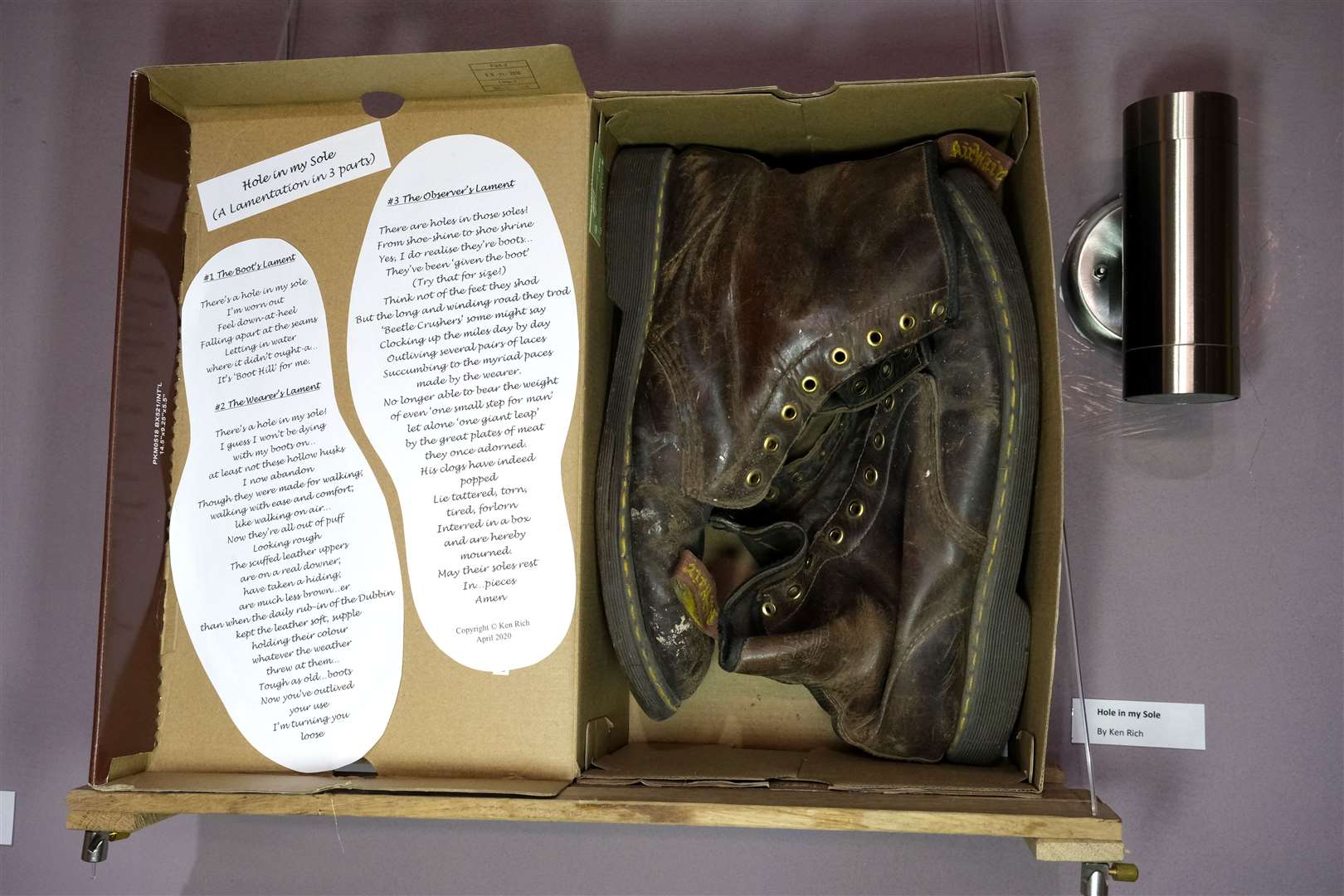 Ken Rich, Hole in my Shoe, picture Richard Markham
