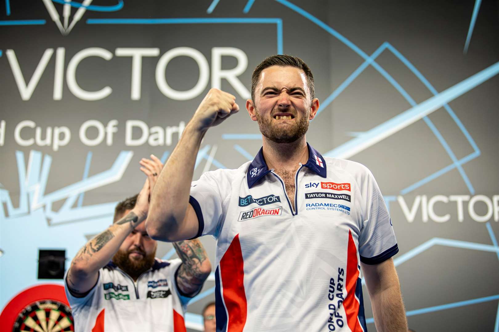 Luke Humphries at the BetVictor World Cup of Darts 2024 - Photo: Jonas Hunold/PDC Europe