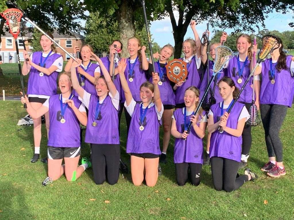 Phoenix Lacrosse Club celebrate their South West Schools Tournament win