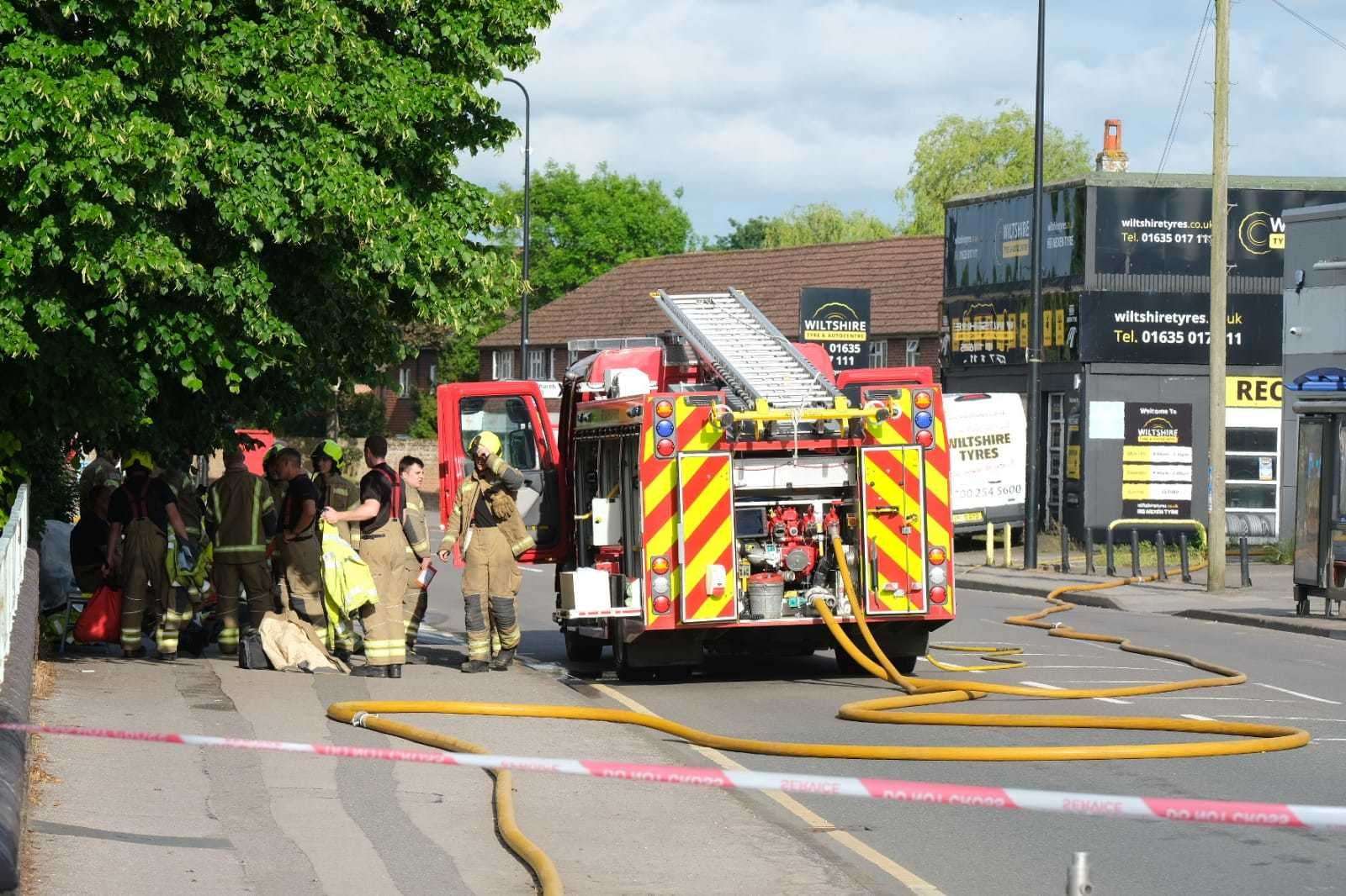 A fire has broken out at Wiltshire Tyres today (Tuesday) (57183093)