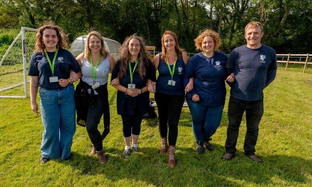 Team Leader Danielle Peers-Holland, Learning Mentor Emma Lambourne, Learning Mentor Isabelle Villaverde, Centre Manager Emily Clayton, Animal Cure Tutor Emma Moule and former Amegreen employee, Gregg Hodgkins