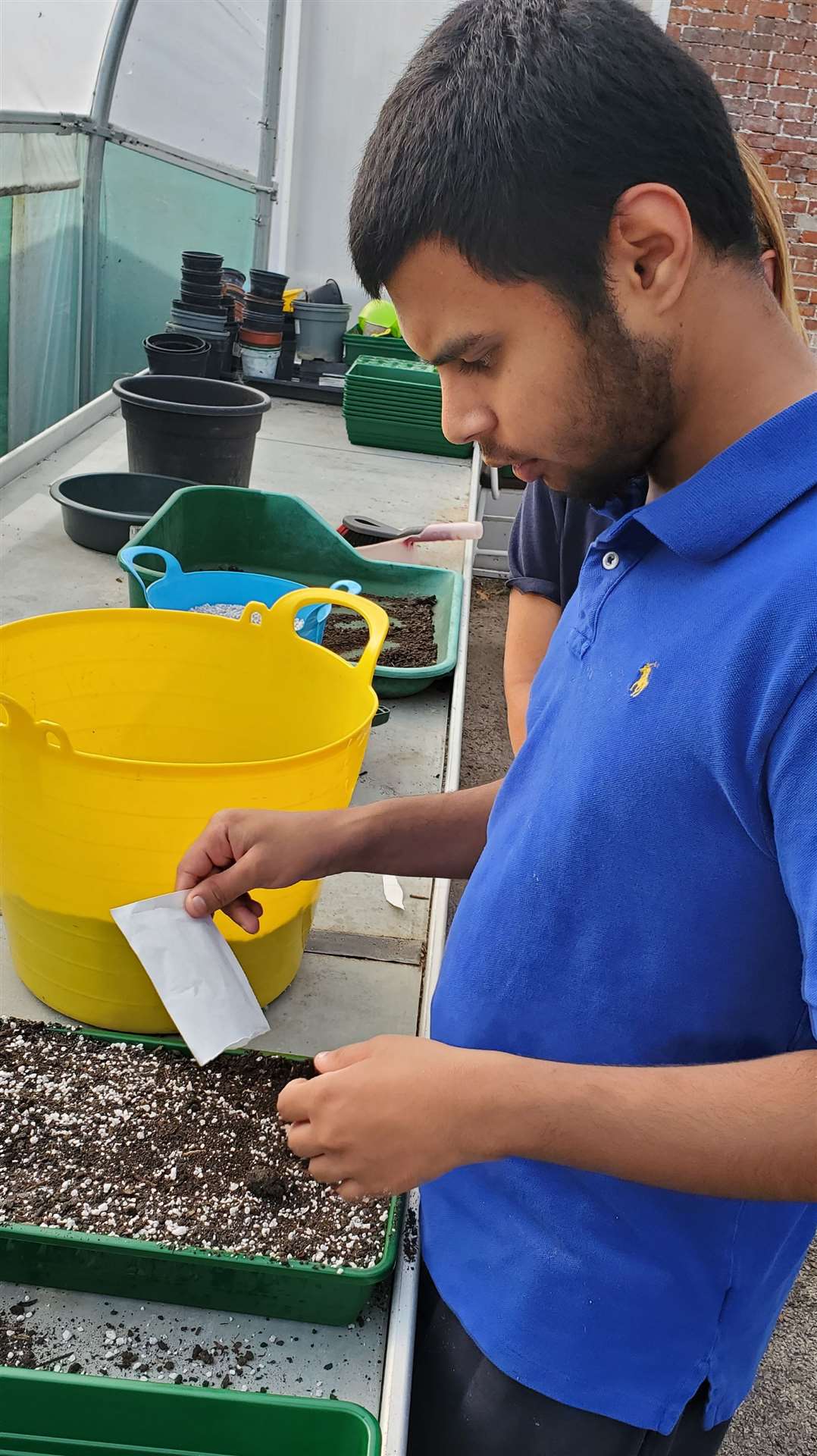 Prior's Court pupil hard at work outdoors