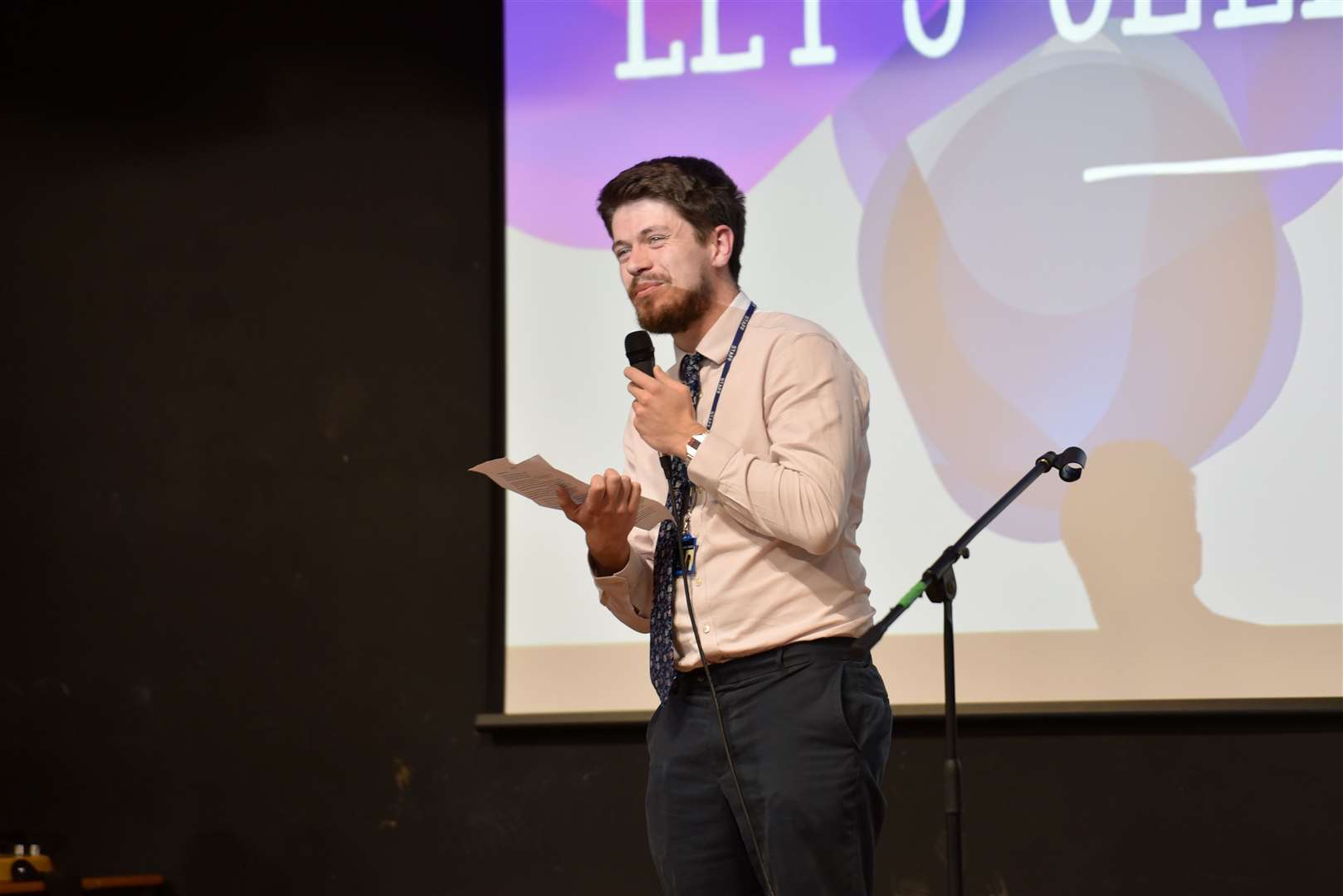 Maths Teacher, Joseph Harvey, speaking to Year 11 pupils