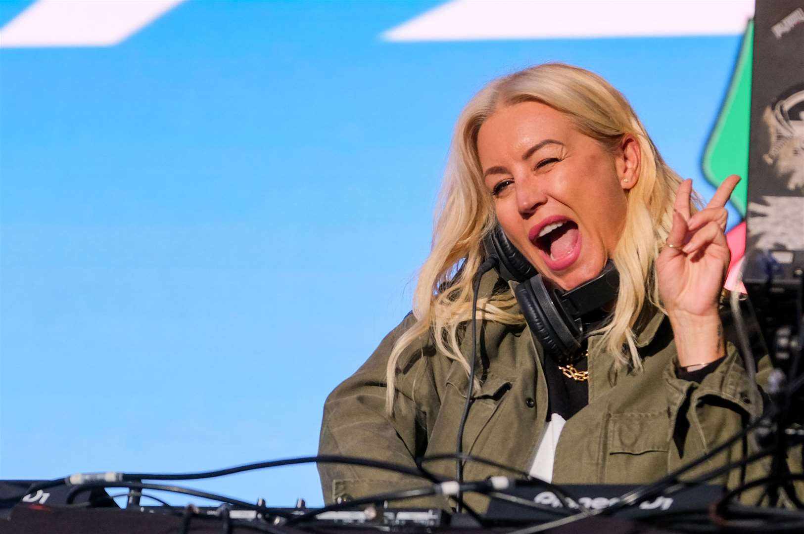 Denise Van Outen on the decks