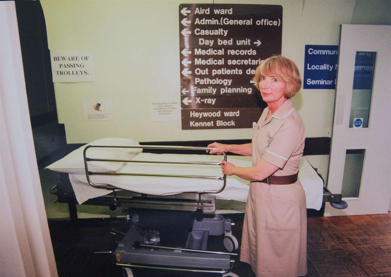 Nurse Patricia Foley at Newbury District Hospital 1999