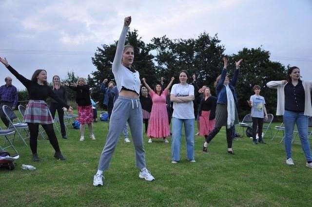 Ella Hickman leads the exuberant choreography on Boxford rec