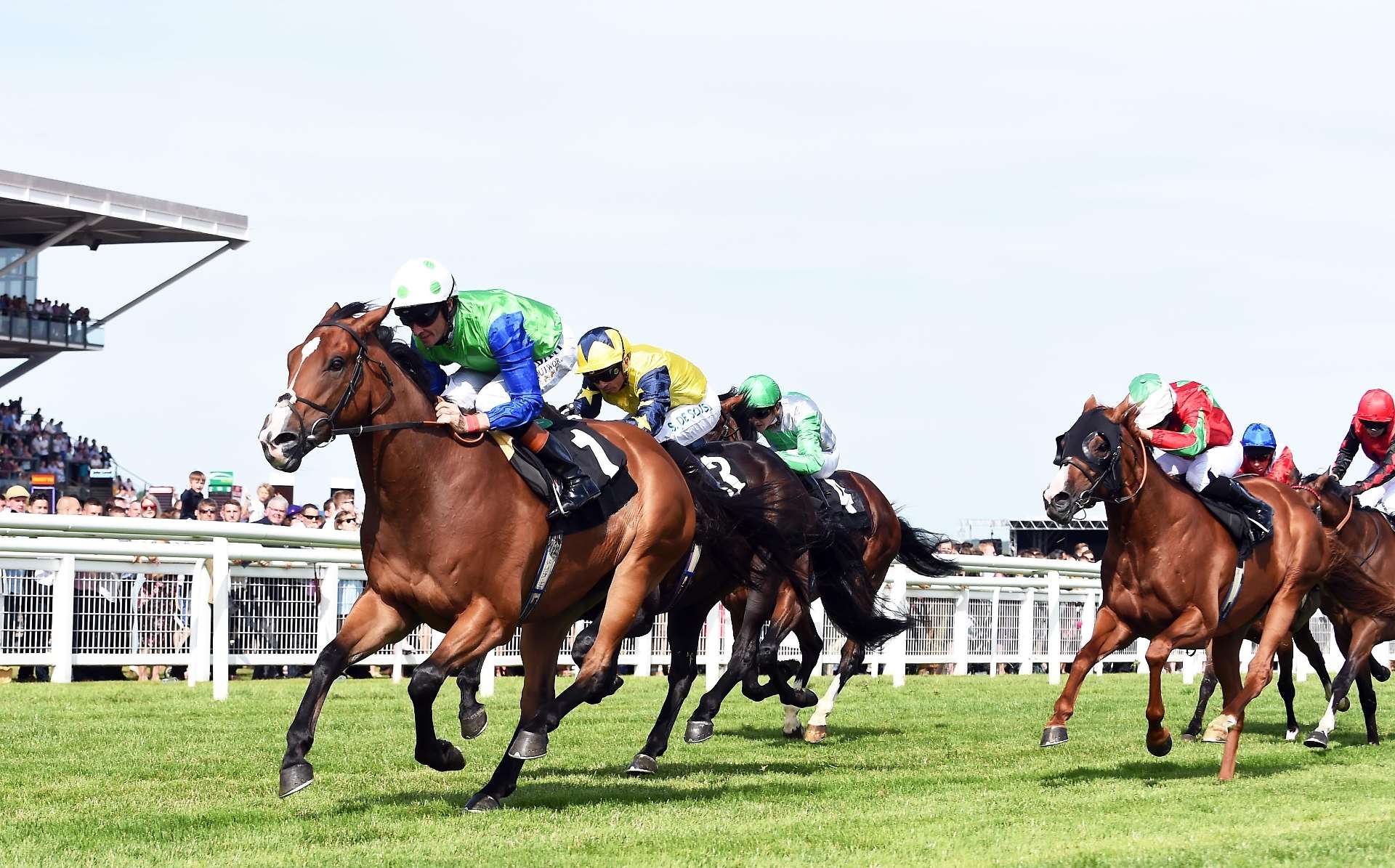 Richard Hughes winning on Windfast at Newbury in July