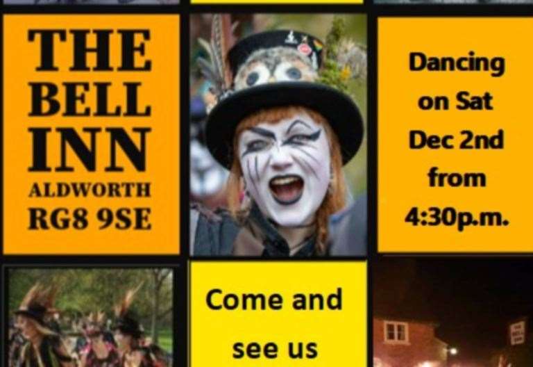 Armaleggan dance with fire at The Bell at Aldworth