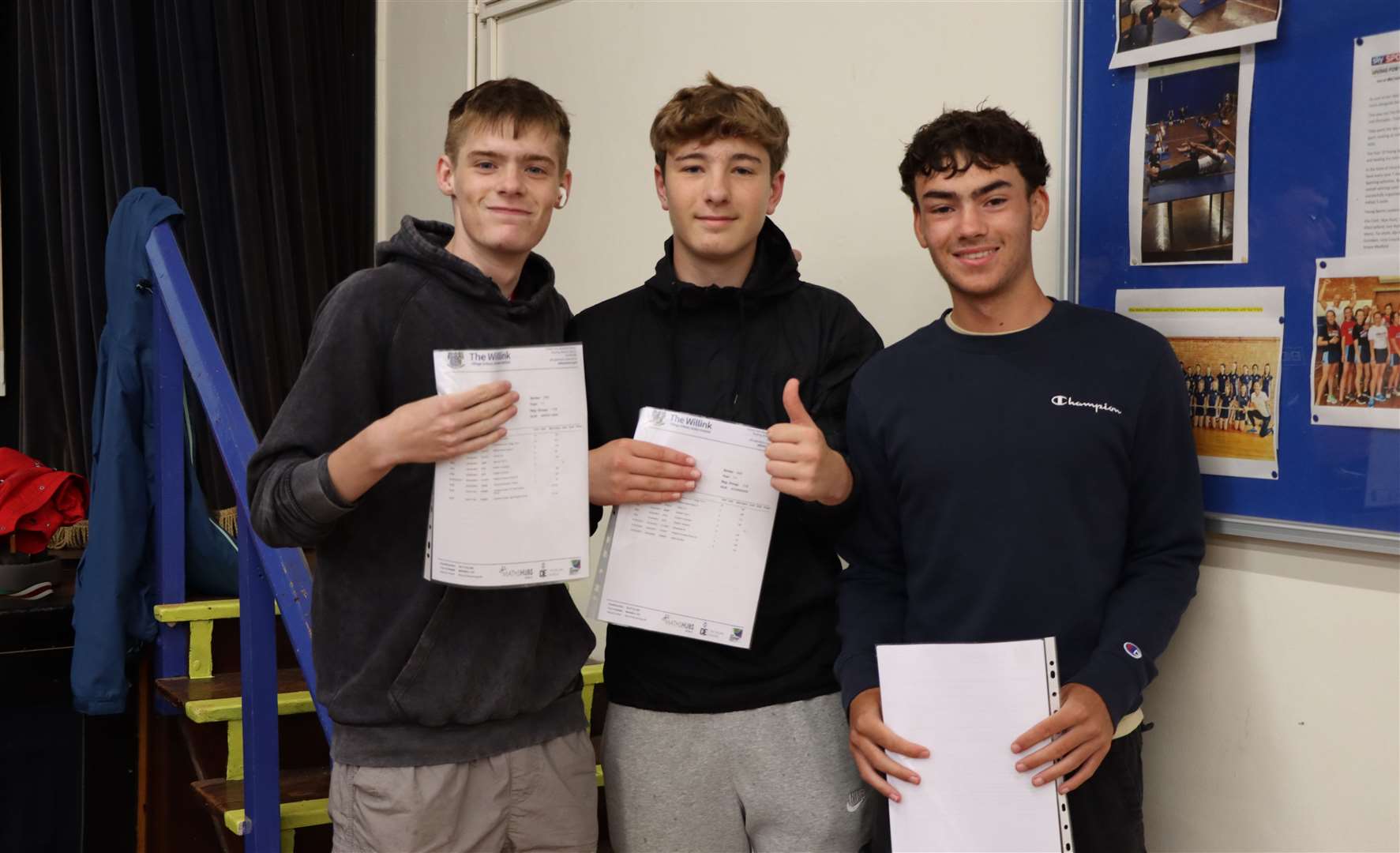 Year 11 pupils Dylan, Joe and Charlie