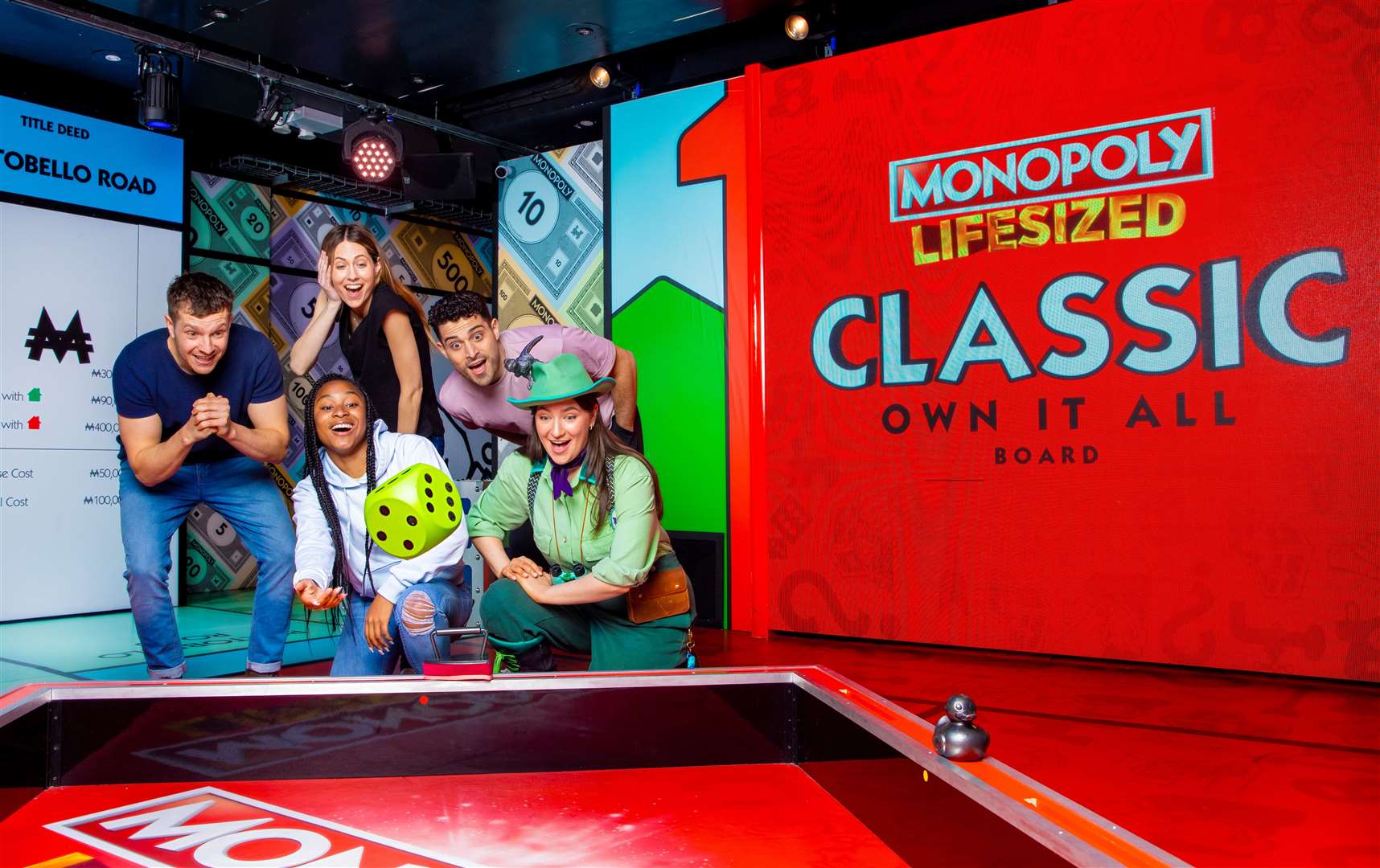 Take on challenges with your friends and family and bag the best properties on the board. Picture: Monopoly Lifesized