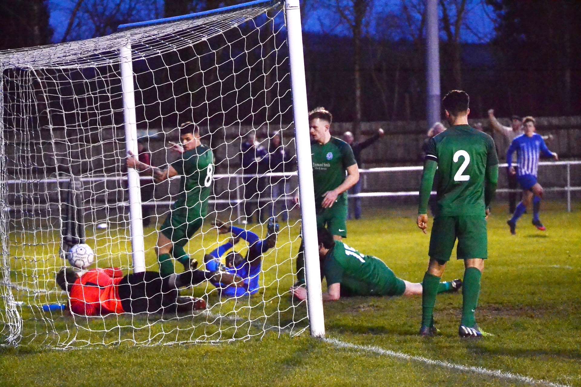 Babs Jarra hits Thatcham's winner in the fourth round against Biggleswade