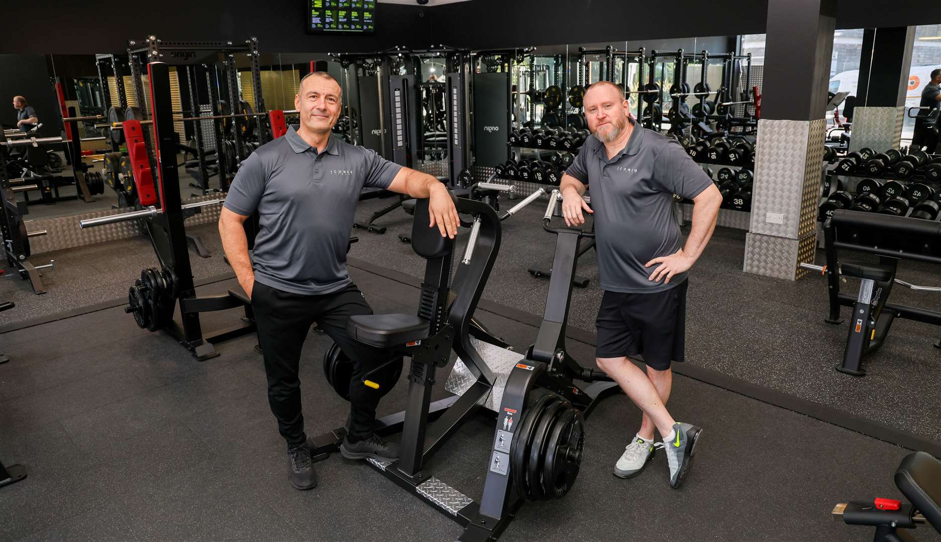 Joint founder, Alan Hammons and Peter Palik, in the redesigned weights section downstairs