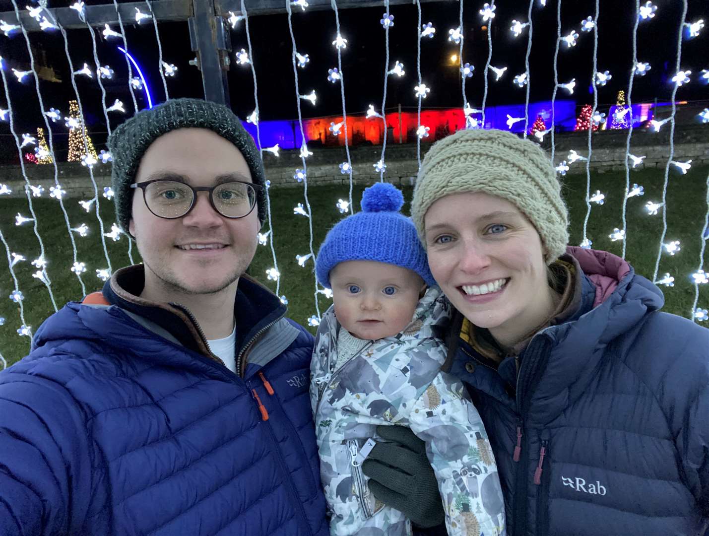 Luke and Emily Harris with their son Teddy