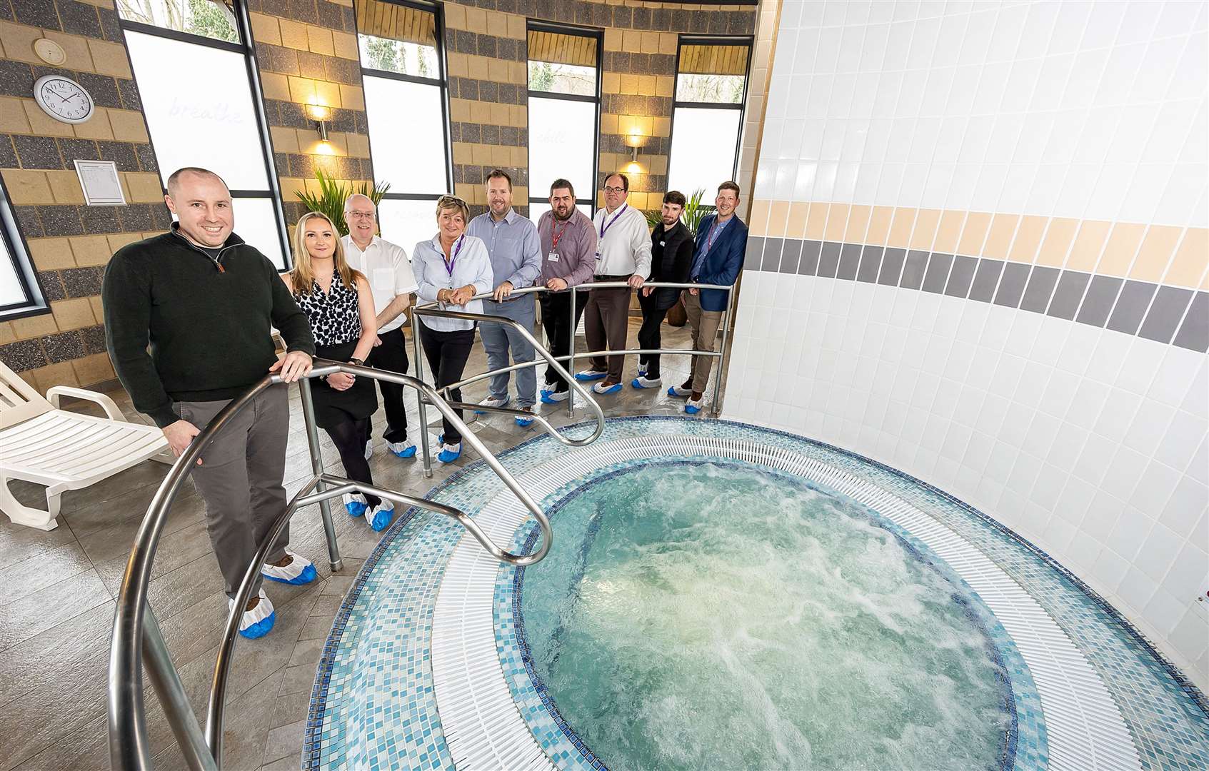 Councillor Kerry Morrow (left) with Basingstoke and Deane Borough Council representatives and Basingstoke and Deane Community Leisure Trust employees, credit: Stewart Turkington