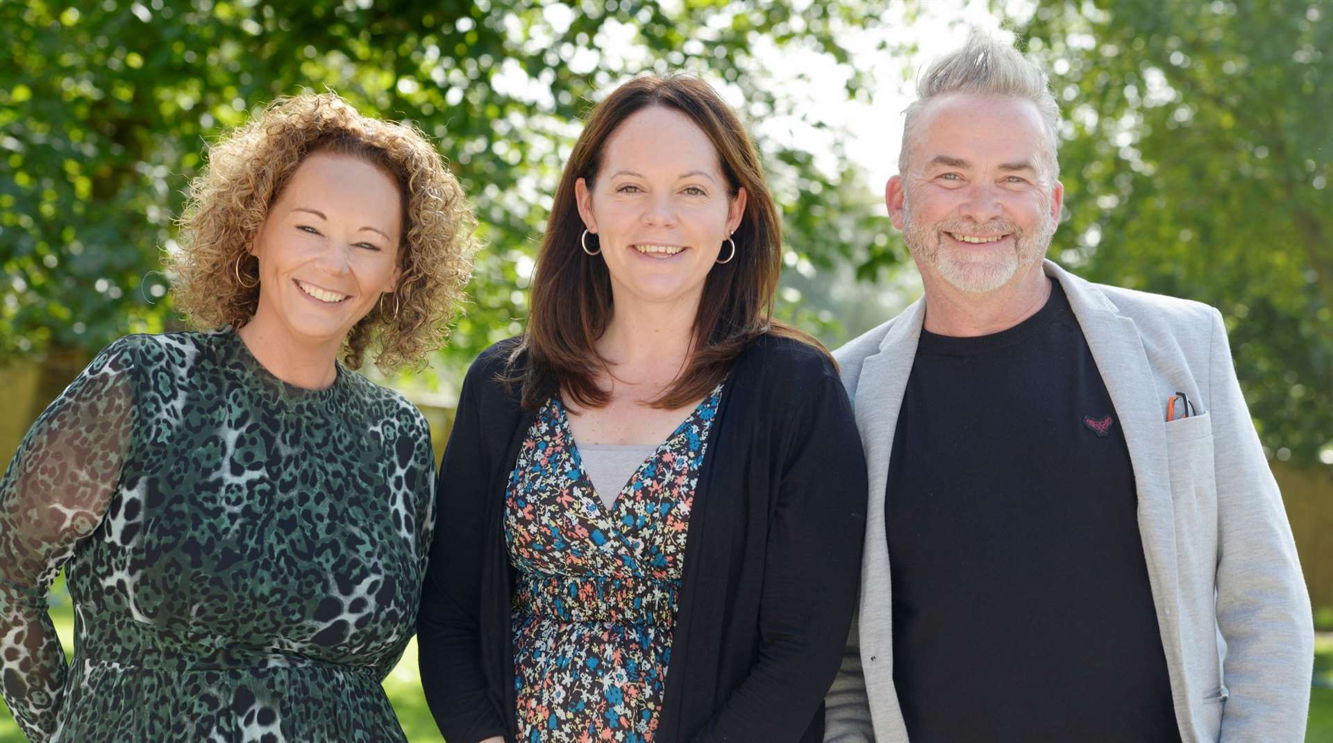 Director of Amegreen Children's Services Rachel Redgwell, headteacher Alex Walsh, and director of Amegreen Children's Services, Gary Carlin