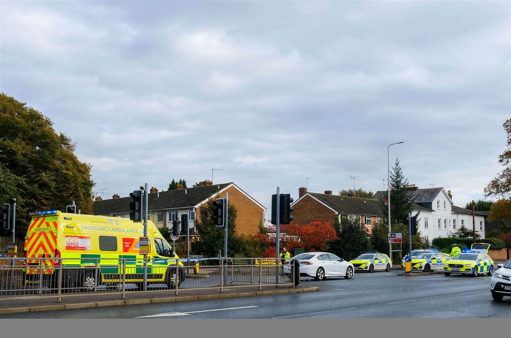 Car crash on A4 in Newbury
