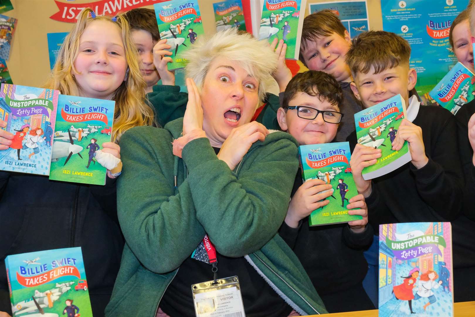 Author Iszi Lawrence engages children at Francis Bailey School in workshop and assembly