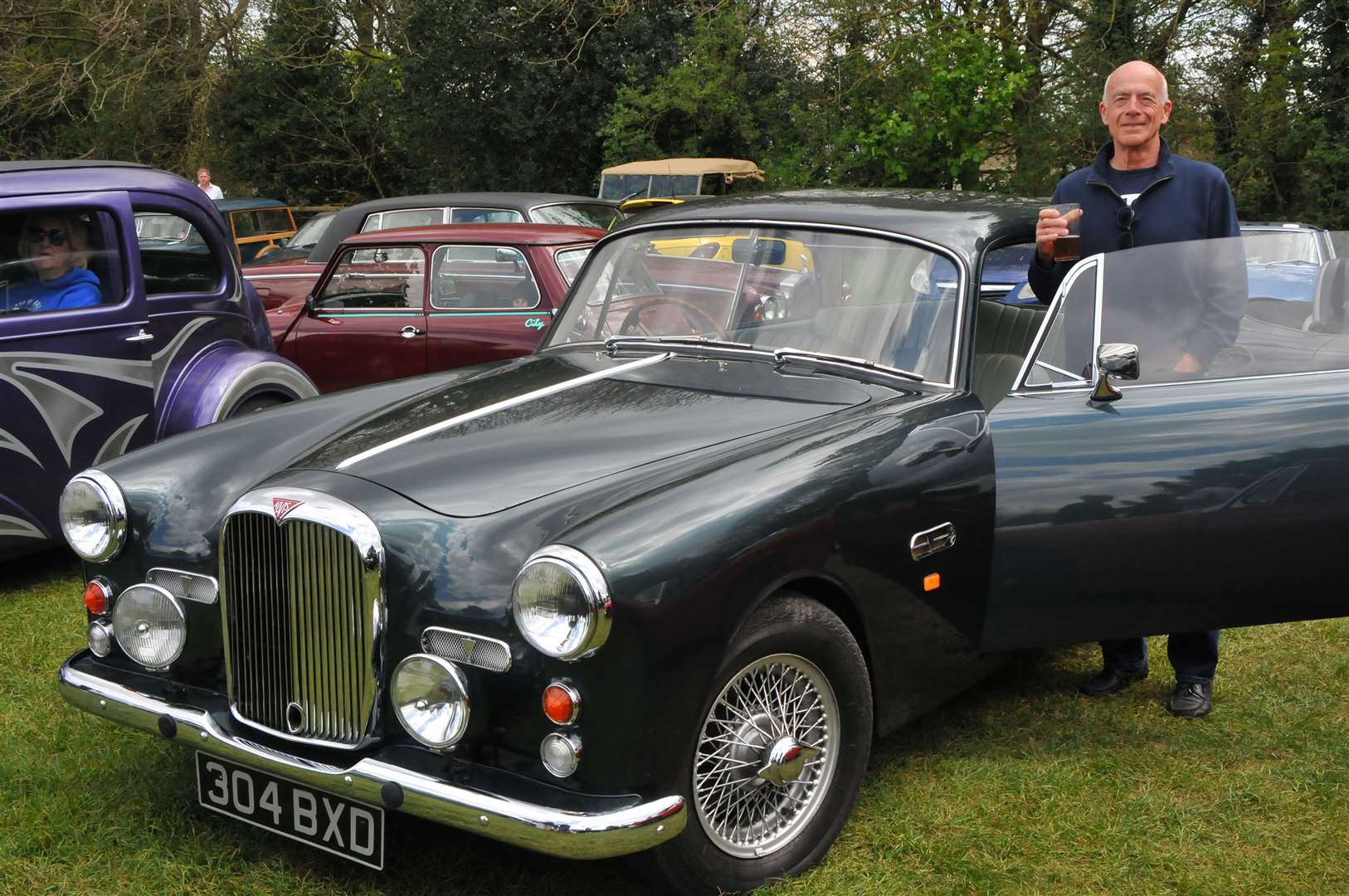 Frank Hughes didn’t have far to travel in his 1961 Alvis TD 21 that he bought in August 2020, picture Geoff Fletcher (56281776)